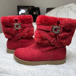 GBG Red Fur Boots