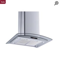 36" 475 CFM Convertible Island Range Hood in Stainless Steel