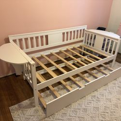 White Trundle Bed