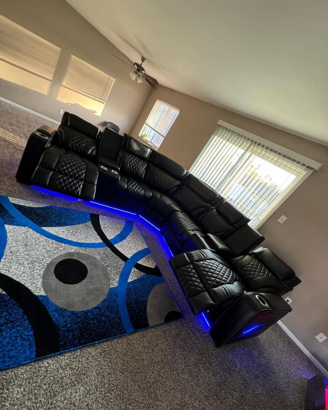 Genuine Leather Power Reclining Heat And Massage