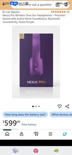 Opulux Nexus Pro Wireless Over-Ear Headphones – Violet Purple