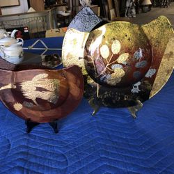 Beautiful Vintage Japanese Lacquered Vases 