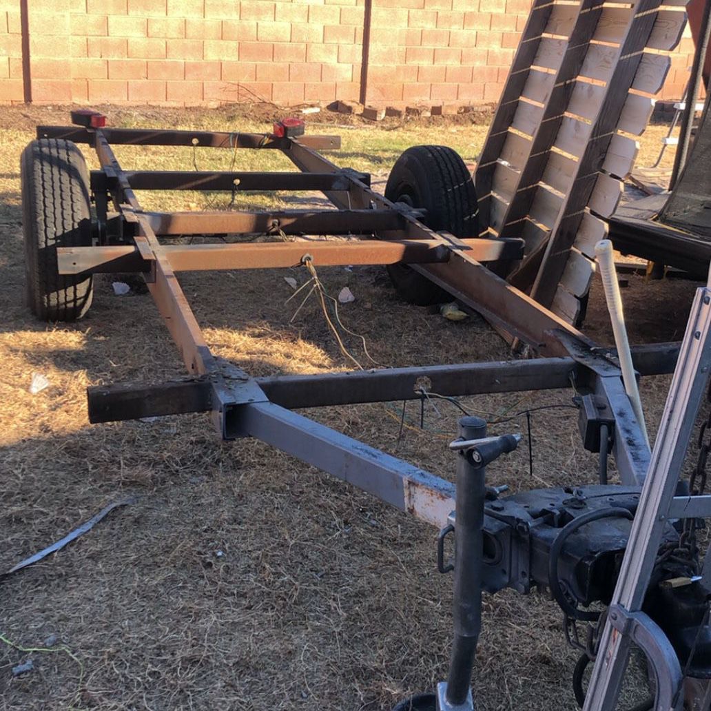16ft Trailer Frame NEW Axel And Tires With Title