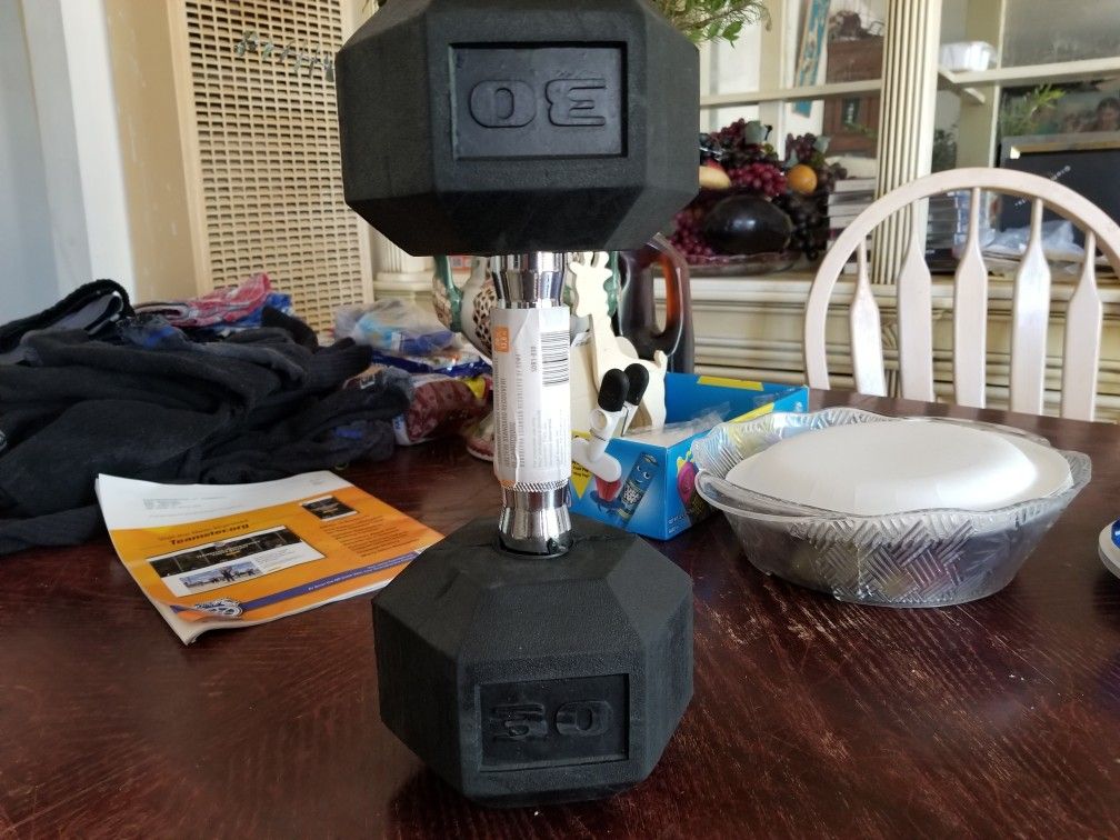 New 30 lb Dumbbell each comes individually not paired only have one left