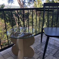 Butterfly End Table (Glass Top)
