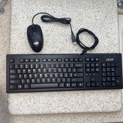 Acer Wired USB Computer Mouse and Keyboard