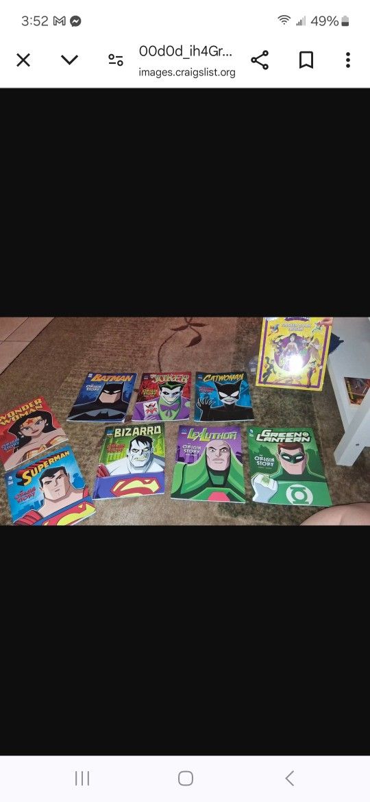 8 SuperHero Books & New DC Comics Sticker Book