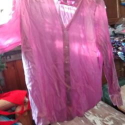 Lands end pink dress shirt size 16w
