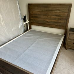 Queen Size Bed Frame + Box Spring