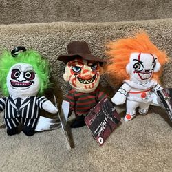 Freddy Krueger A Nightmare on Elm Street Pennywise IT Beetlejuice 6" Clip NEW