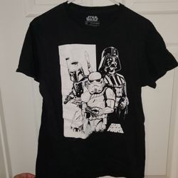Black & White Star Wars Graphic Tee (Men's Size M)