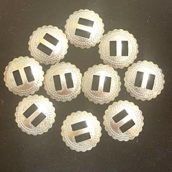 Lot Of 10 Western Concho Rosettes