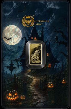Germania Mint Halloween 2026 1/100 oz Au Proof 999.9 Minted Bar