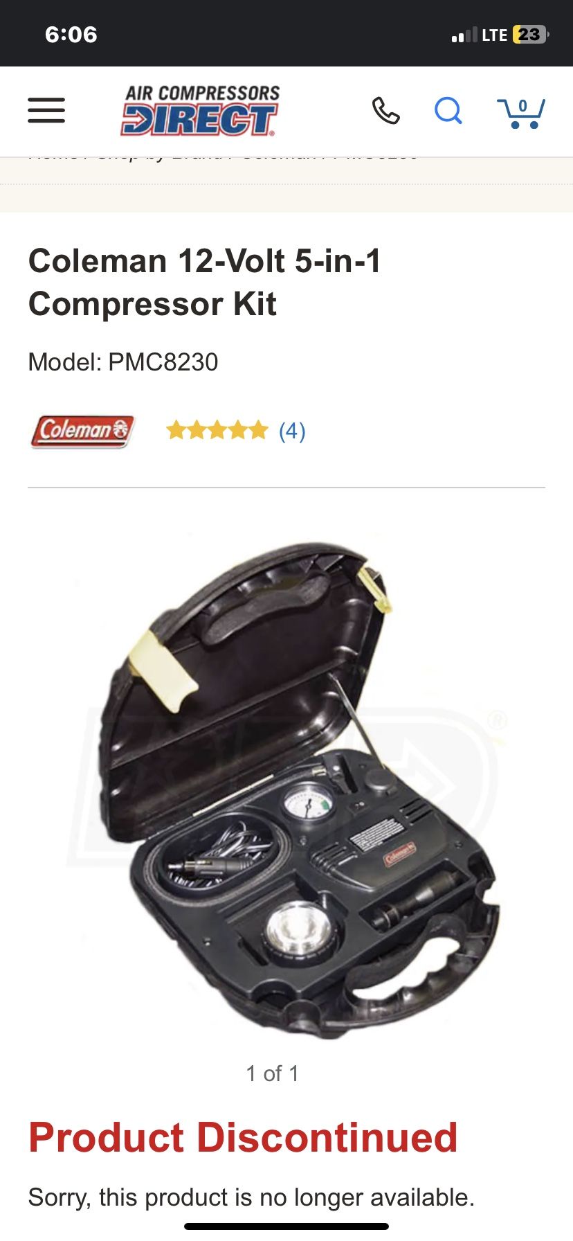 Coleman 12-Volt 5-in-1 Compressor Kit