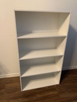 Small white bookcase