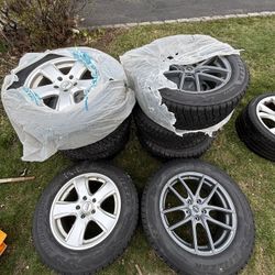Selling a full set of 4 rims with Bridgestone Blizzak tires