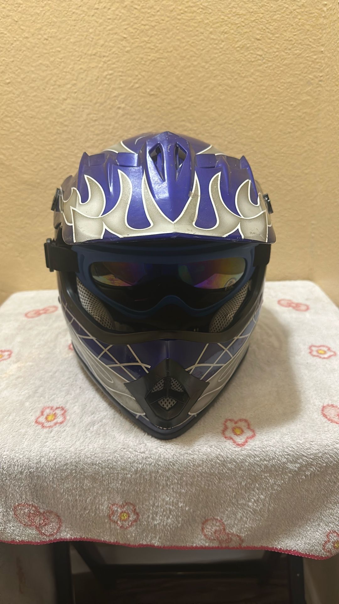 XFMT DOT Youth Kids Motocross Offroad Street Dirt Bike Helmet With Goggles