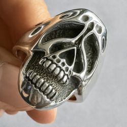 925 Sterling Silver Skull Ring – Heavy Gothic Biker /size 11–Now  $65  / Original $149