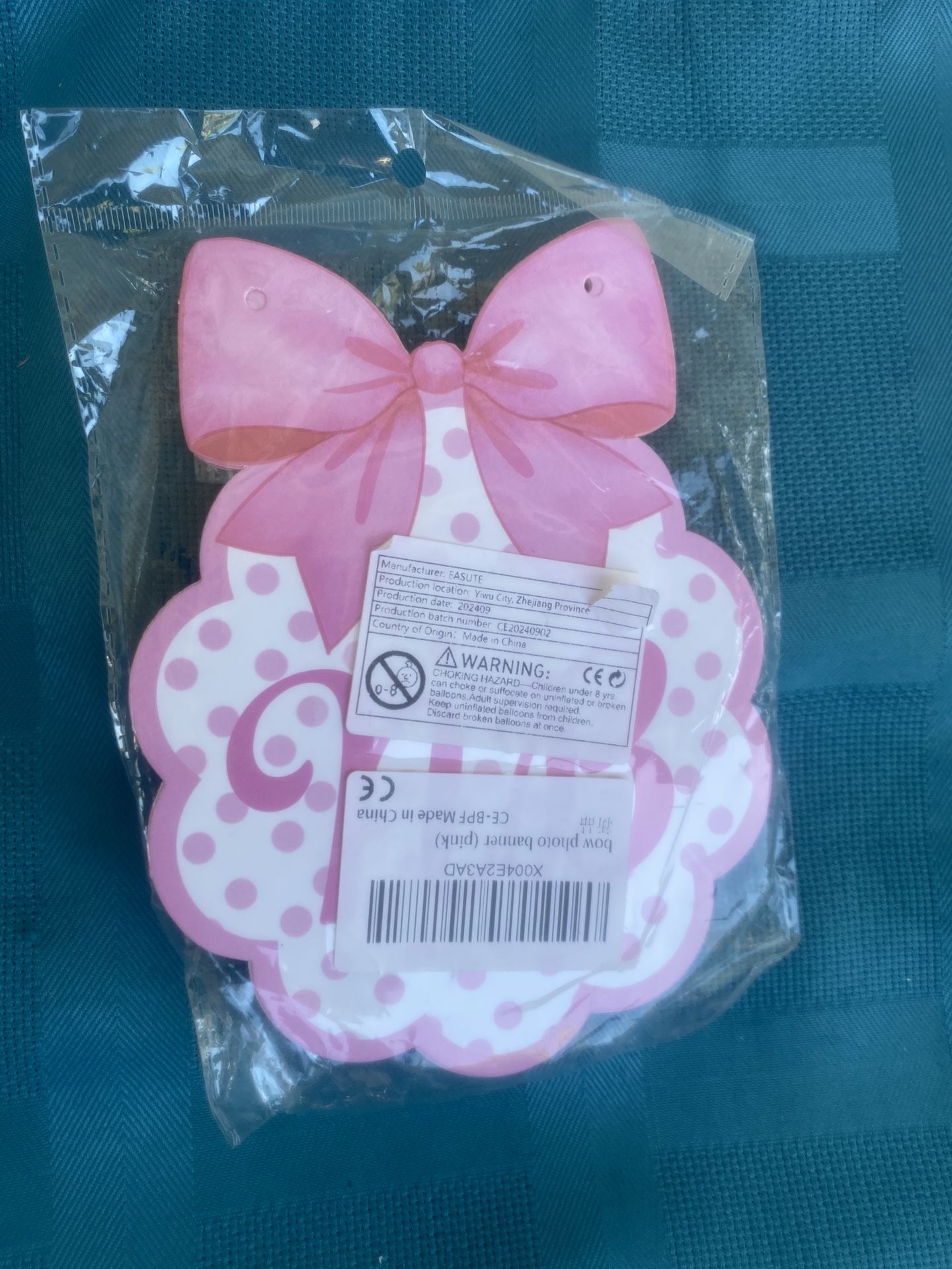 Baby Pink Photo Banner And Table Cover