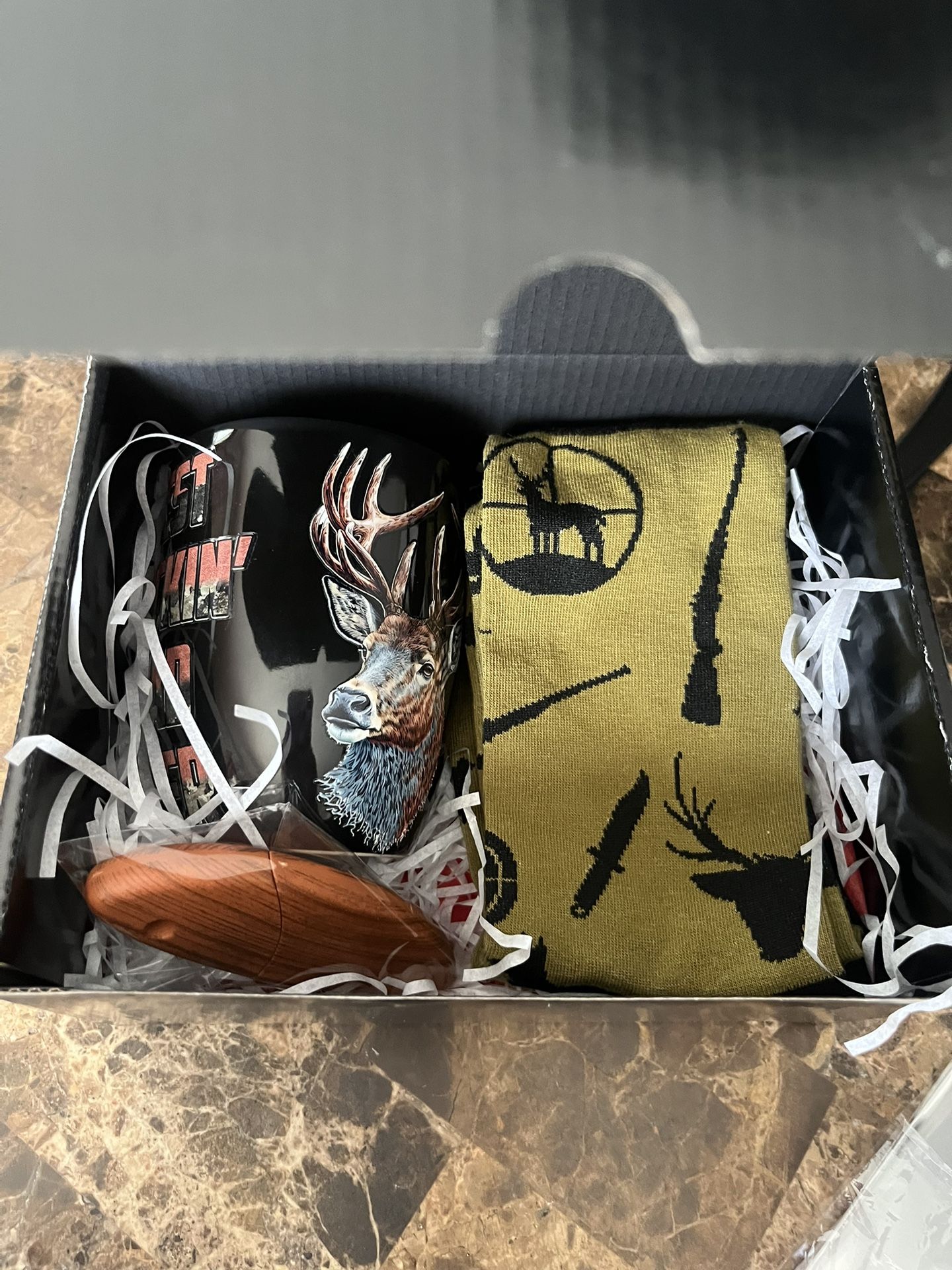 Father's Day Gift, Dad Gift Set. Hunting Lovers. Socks Knife And Mug