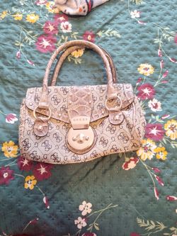 Guess Monogram Mini Satchel Handbag