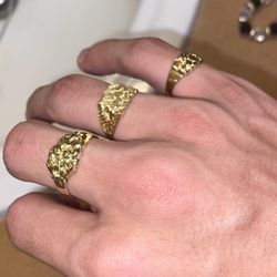 10k Gold Nugget Rings