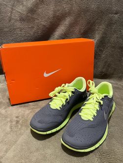 Nike Shoes Womens Free 4.0 V2 Running Sneakers Neon Green Logo Size 8