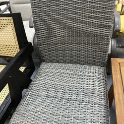 6 Pcs Bistro Patio Chairs.  Stackable.  Black. 