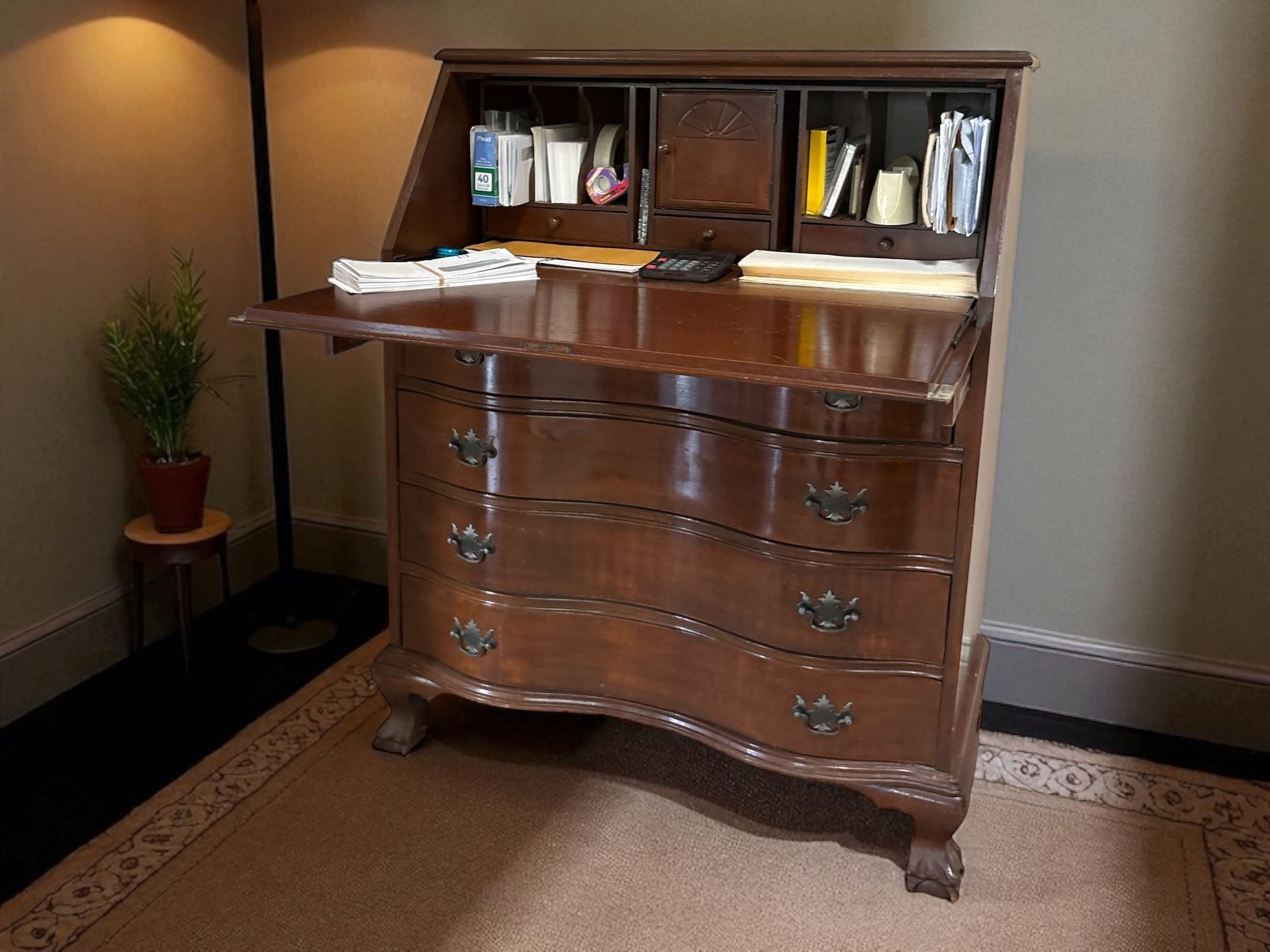 Vintage Mahogany Secretary Desk