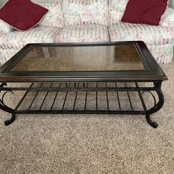 Beautiful Wrought Iron Coffee And End Table