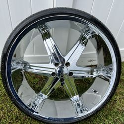 (4) 24inch Milani Rims And Tires