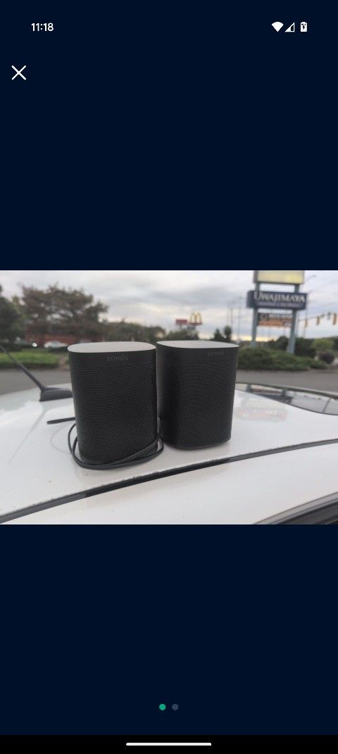 Lot Of 2x Sonos Bluetooth Play: 1 Speakers