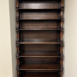 Pair Wood Book Shelf World Decor