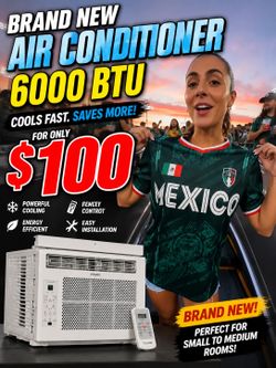 Brand new 6000 BTU air conditioner with remote for $100