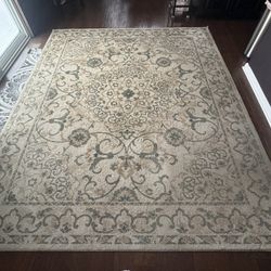 Beige and Green Color Carpet For $75