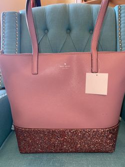 Pink Kate Spade Glitter Tote