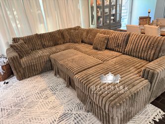 Fluffy Sleeper Sectionals with Storage
