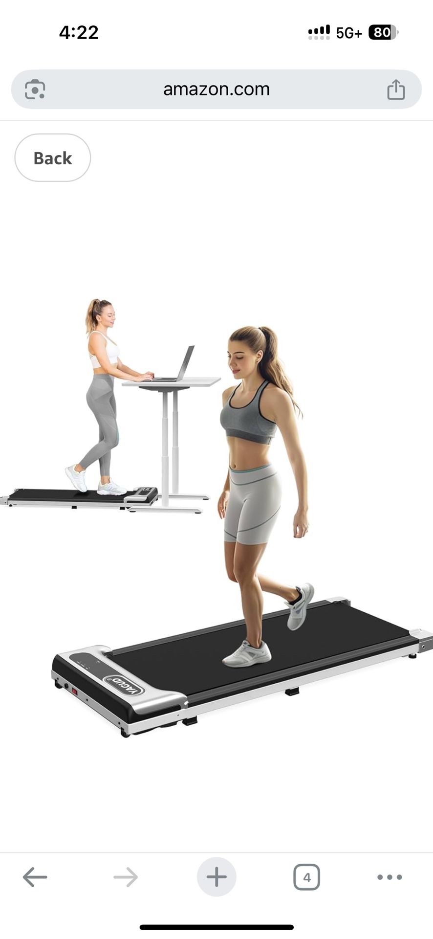 Brand New Walking Pad, Under Desk Treadmill for Home and Office, 2.5 HP Portable Walking Jogging Running Machine with Remote Control and LED Display