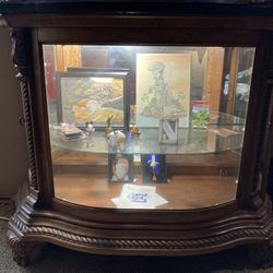 Marble Top Wood Mantle With Light 