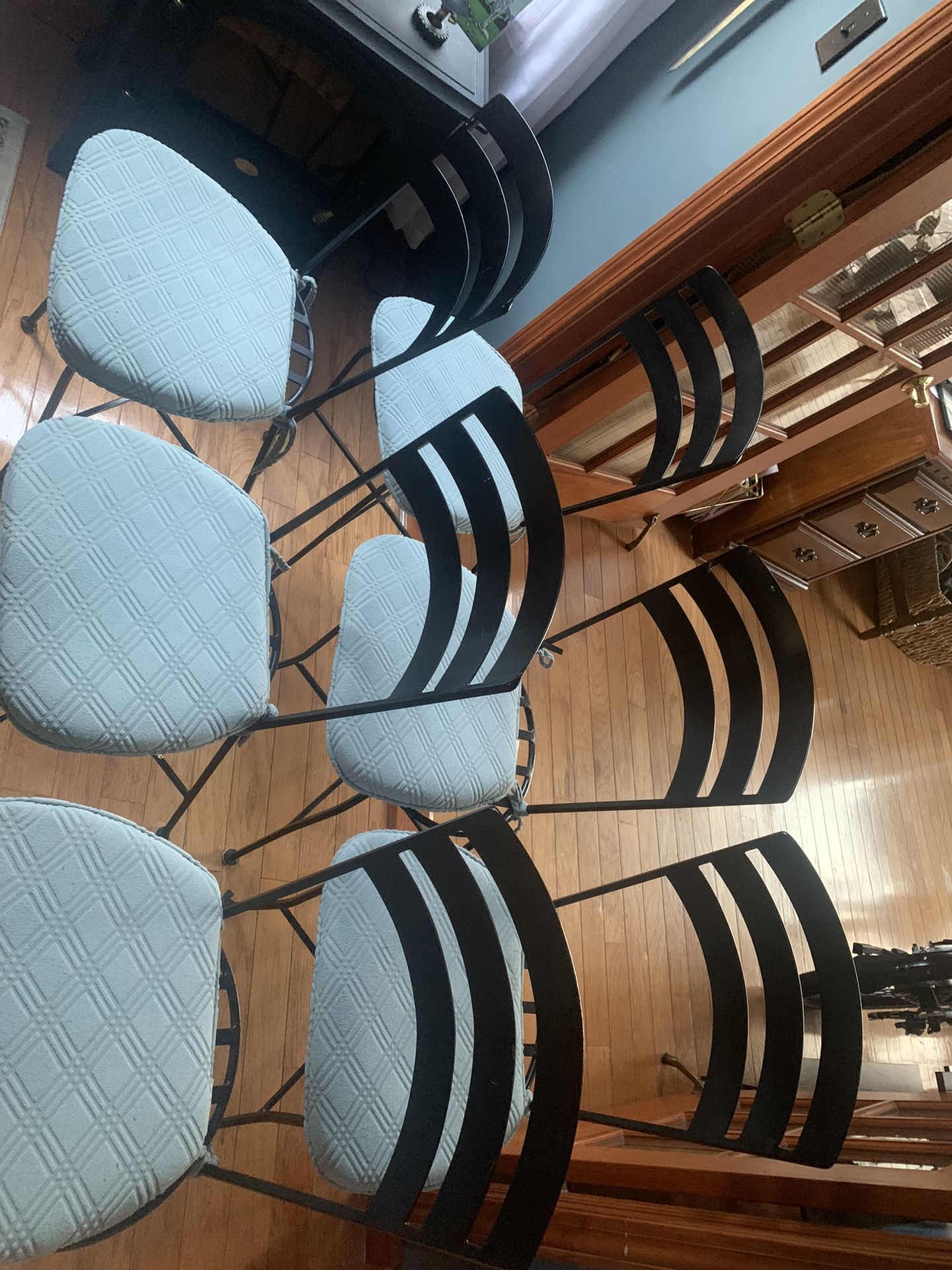 Dining Chairs - Black Cast Iron - 6 Chairs