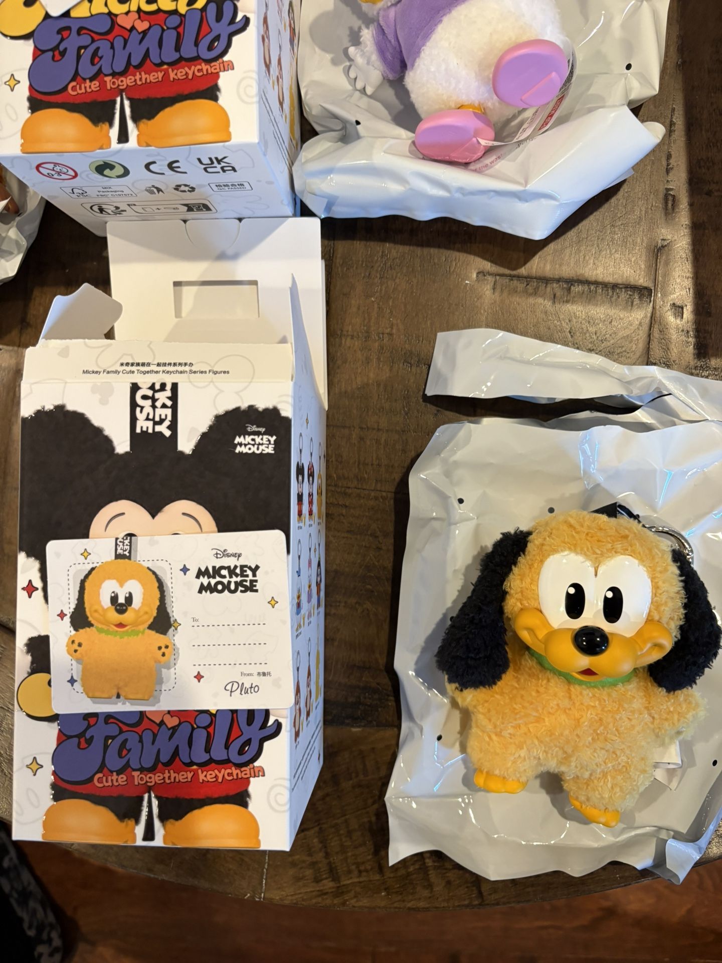 Pop Mart Disney Mickey Family Together Series Pluto Plush Keychain