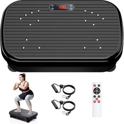 Vibration Plate Exercise Machine for Lymphatic Drainage,180 Adjustable Speeds Whole Body Workout Vibrating Platform Helps Weight Loss, Shaping, Max We