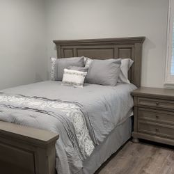 Ashley’s Bedroom Set, Queen Ben, Nightstand, And 7 Drawers Dresser With Mirror.