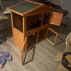 Rabbit / Small Animal Hutch Bunny Cage – Indoor Outdoor