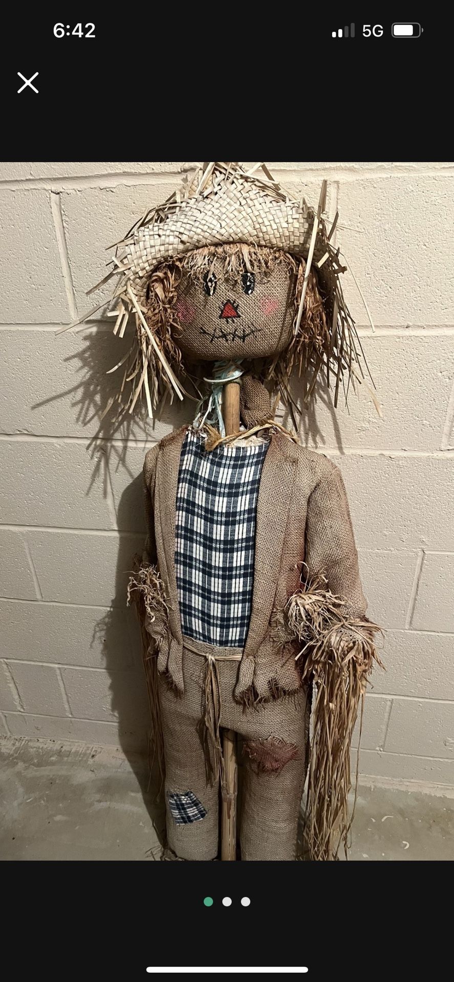 Halloween Decoration Scarecrow (5feet tall) 