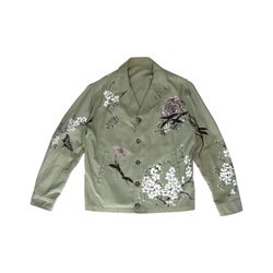 Gucci by Tom Ford Hand Painted Floral Jacket