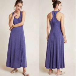 Maeve by Anthropologie Sleeveless Blue Dress Size Large 