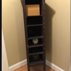 Antique Bookshelf. 6 Shelves. 60 inches tall by 14 inches wide by 17 inches deep.