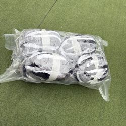 8pc Chunky Yarn Bundle – Black, White & Silver (Brand New)