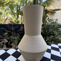 Threshold: Modern Neutral Stoneware Vase